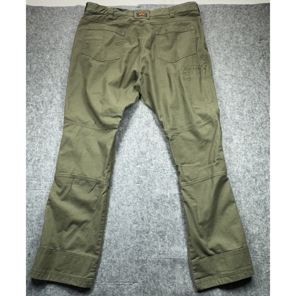 Walls Ditchdigger‎ Pants Men's 42x32 Green Twill Double Knee Workwear All Season - Picture 3 of 10